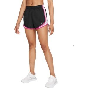Nike Black White & Hot Pink Tempo Lined Running Shorts - Small